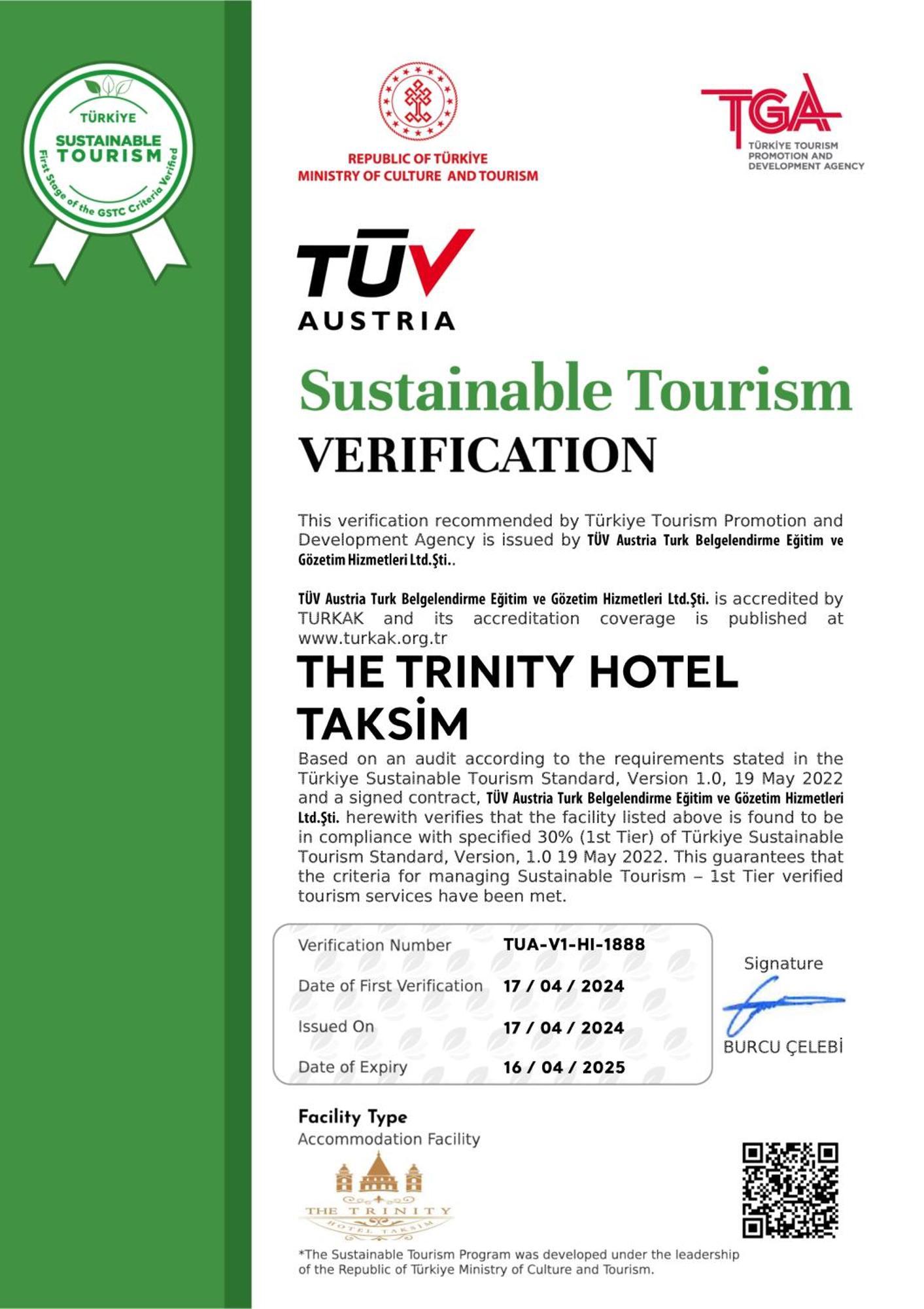 The Trinity Hotel Taksim - Special Category Стамбул Екстер'єр фото